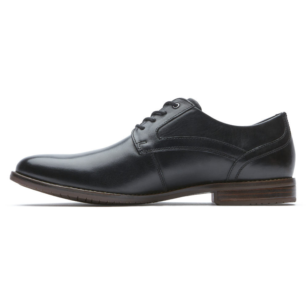 Rockport Mens Style Purpose 3 Plain Toe - Oxfords Black - OZF176548